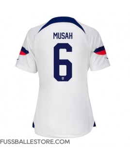 Günstige Vereinigte Staaten Yunus Musah #6 Heimtrikot Damen WM 2022 Kurzarm